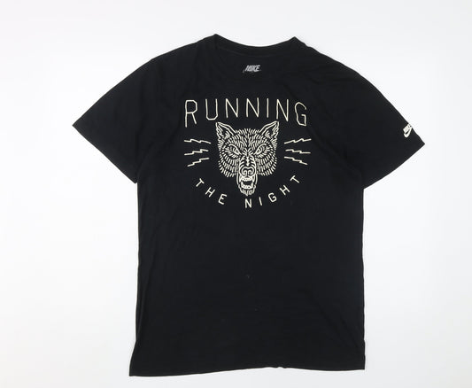 Nike Unisex Black Slim Fit T-Shirt Medium