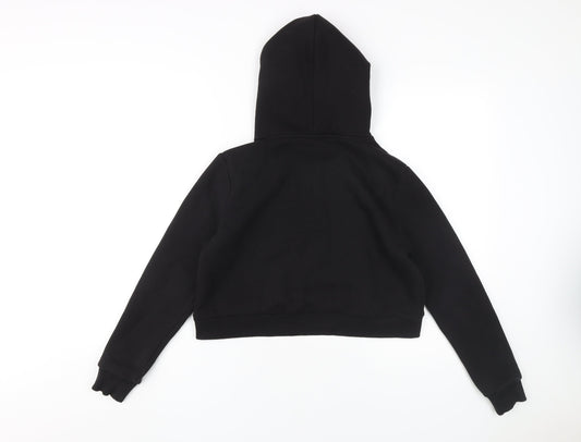 Hype Girls Black Pullover Hoodie, Logo Accents, 13 Years