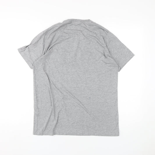 Armani Jeans Men's Grey M T-Shirt, Cotton Blend, Crew Neck