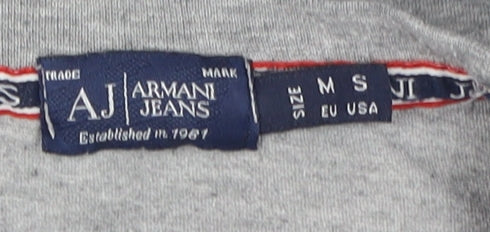 Armani Jeans Men's Grey M T-Shirt, Cotton Blend, Crew Neck