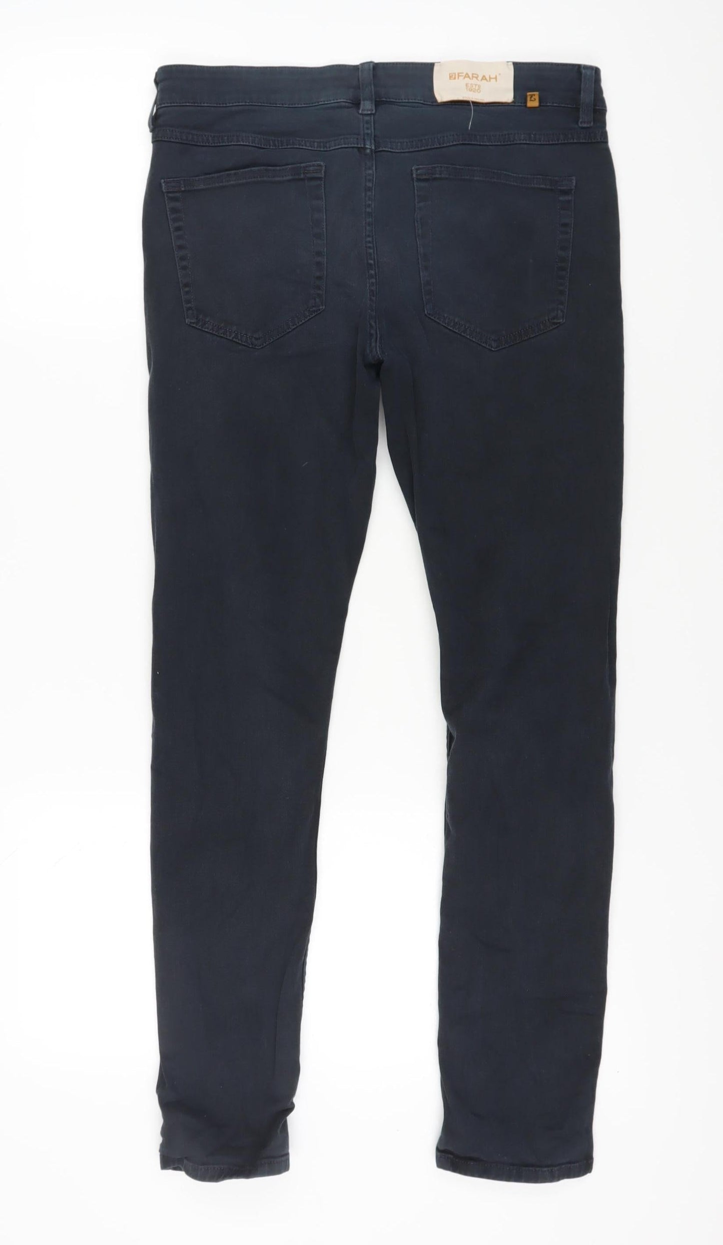 Farah Men's Black Regular Fit Straight Jeans