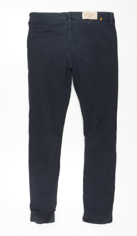 Farah Men's Black Regular Fit Straight Jeans