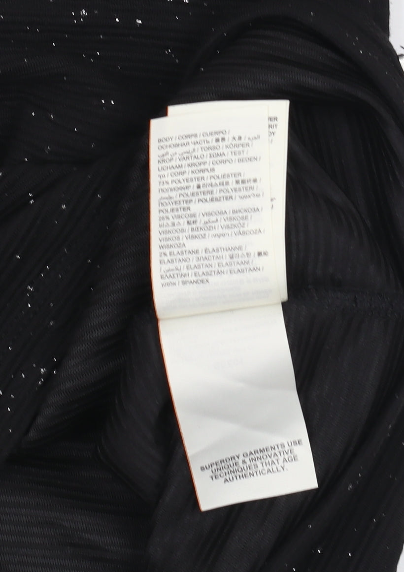 Superdry Women's Black Glitter Pencil Skirt - Large
