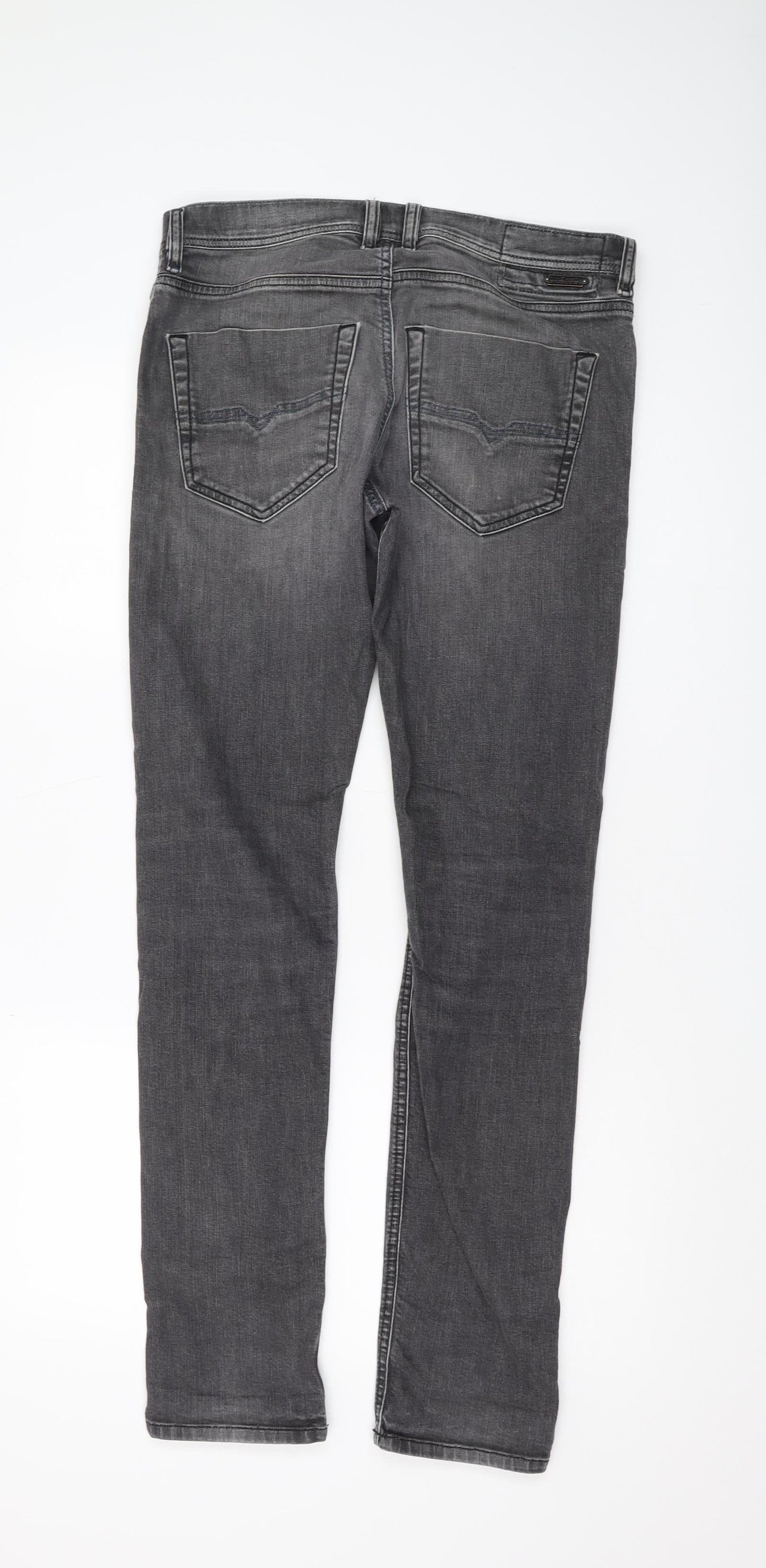 Diesel Men's Grey Slim Jeans, Size 32, Stretch Fit