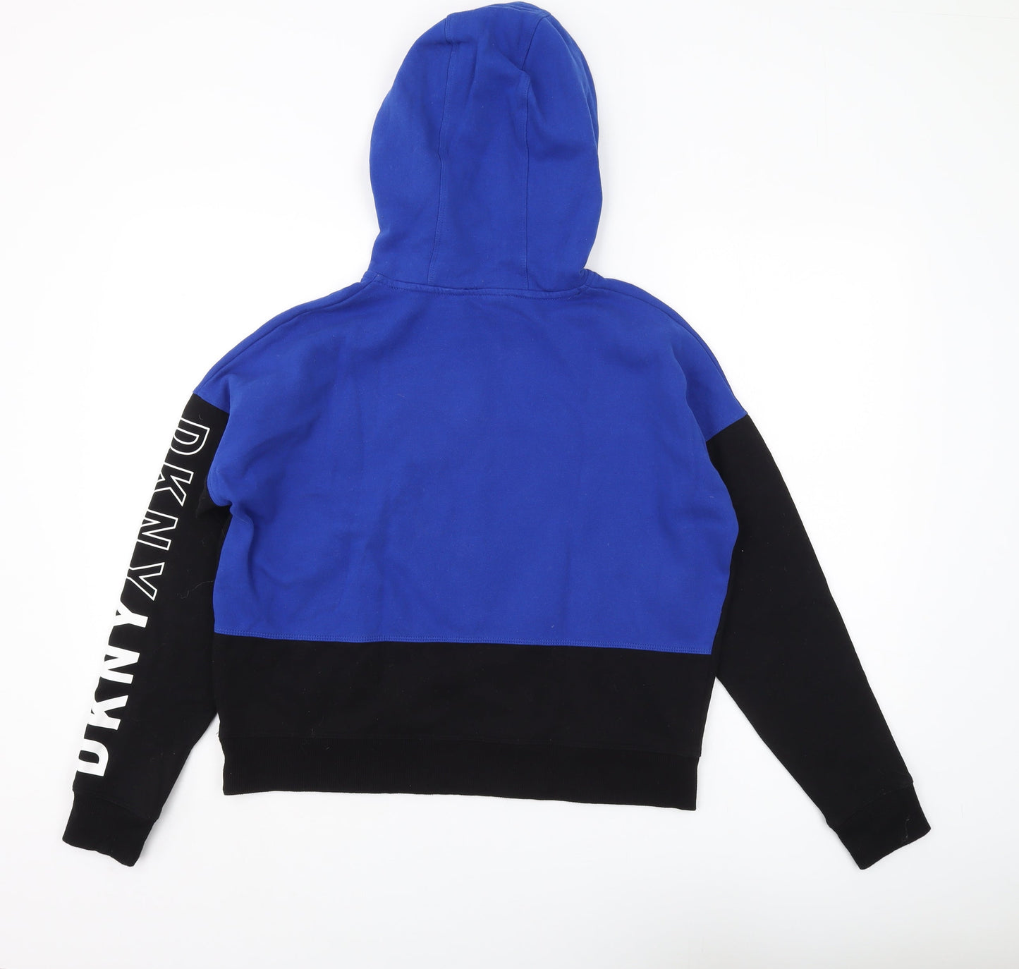 DKNY Unisex Blue Pullover Hoodie XS with Logo