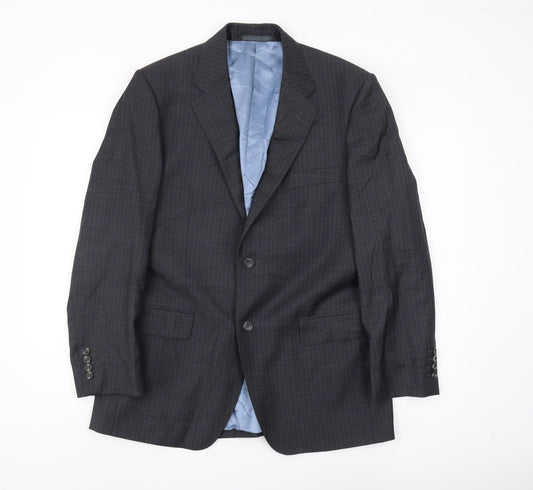 Aquascutum Men's Grey 40S Pinstripe Blazer