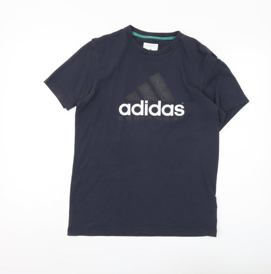 Mens UK Size S adidas Black Cotton Blend T-Shirt