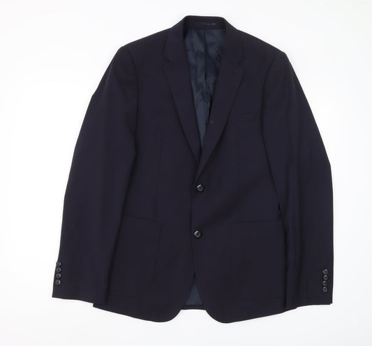 DKNY Men's Blue Slim Fit Blazer 38 Regular