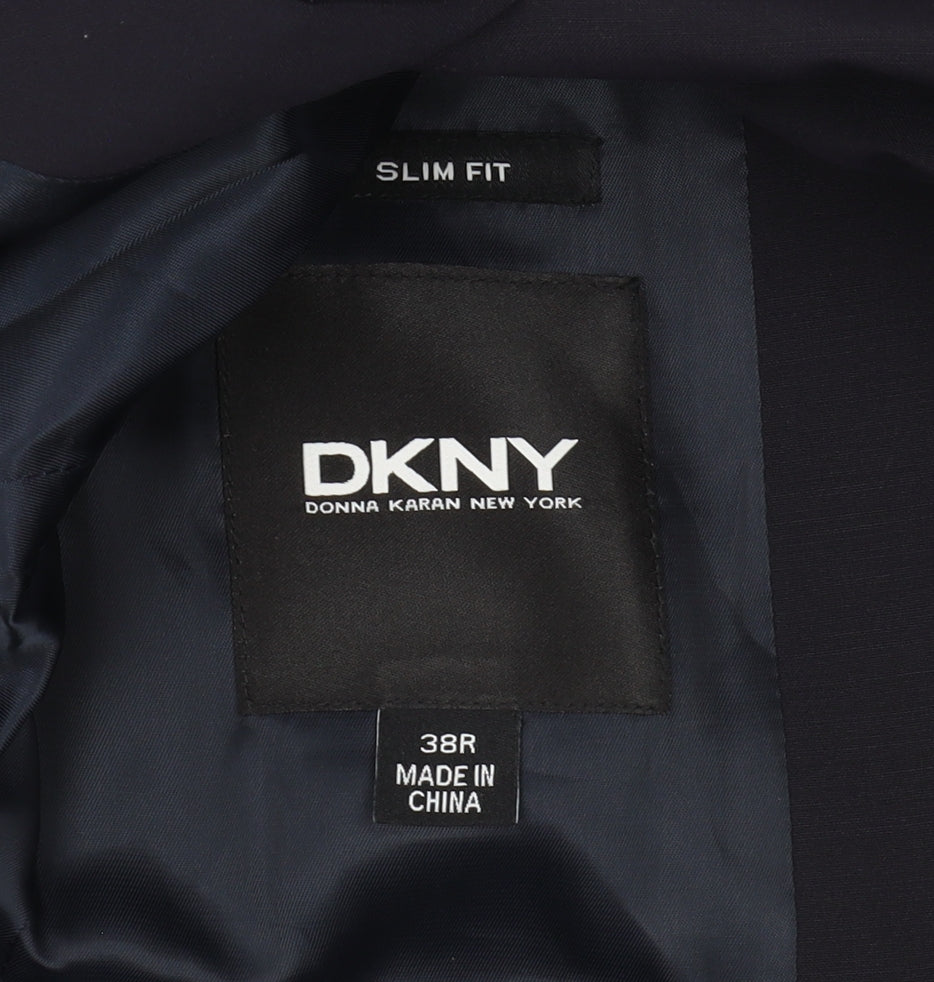 DKNY Men's Blue Slim Fit Blazer 38 Regular