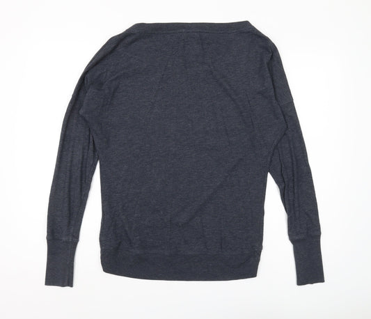 Superdry Women's Grey Jersey Boat Neck T-Shirt 2XS