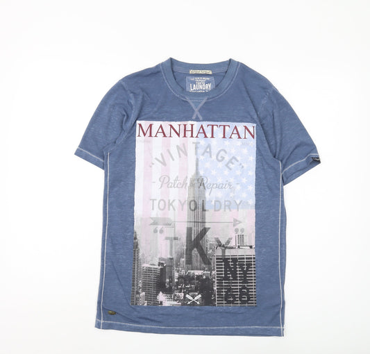 Tokyo Laundry Men's Blue Graphic T-Shirt Size S