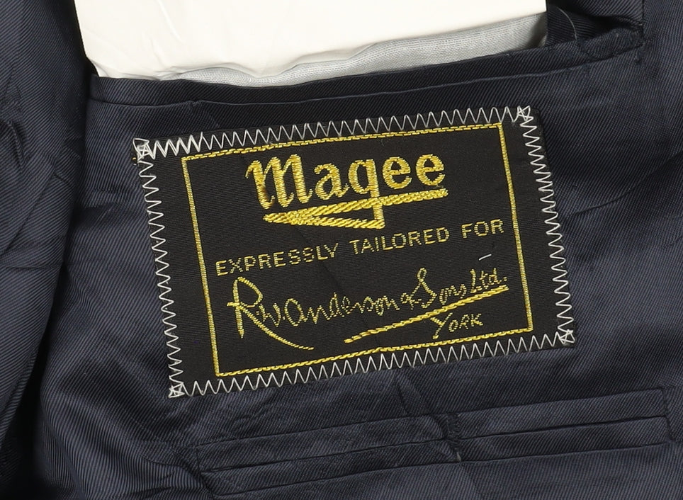 Magee Men's Blue Blazer, Size 38S, Single-Breasted
