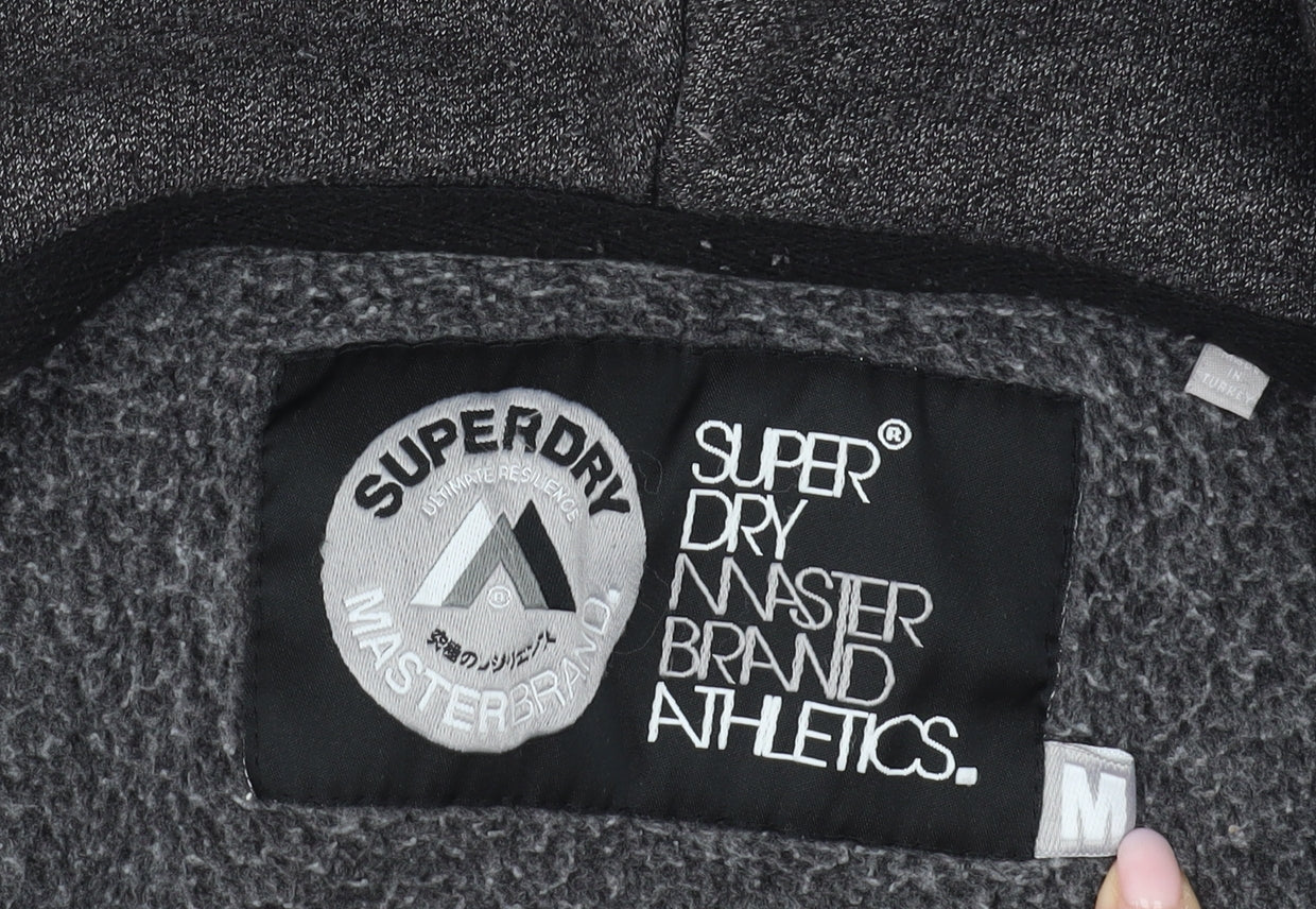 Superdry Men's Grey Pullover Hoodie M with Logo