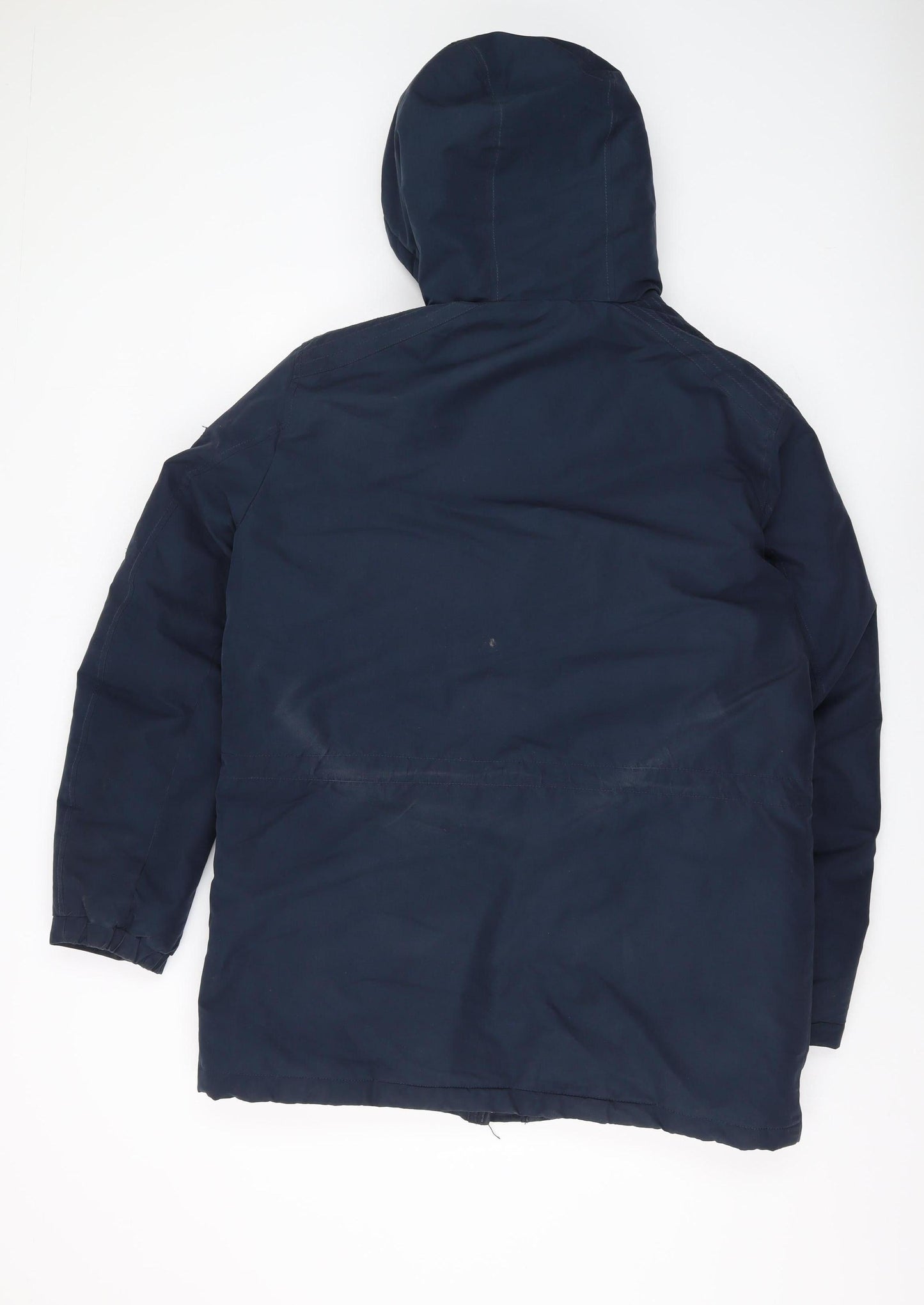 Jack & Jones Men's Large Blue Hooded Parka Jacket