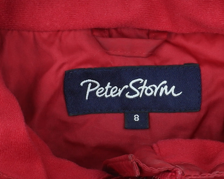Peter Storm Women's Red Waterproof Rain Coat, Size 8