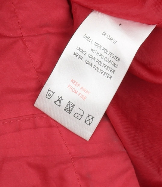 Peter Storm Women's Red Waterproof Rain Coat, Size 8