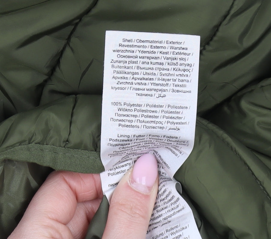 Jack & Jones Men's Green 2XL Puffer Jacket with Zip