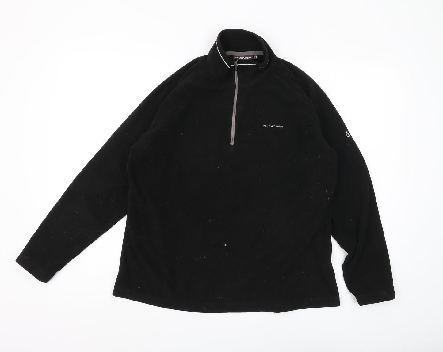 Craghoppers Black Henley Sweatshirt Unisex Size 12