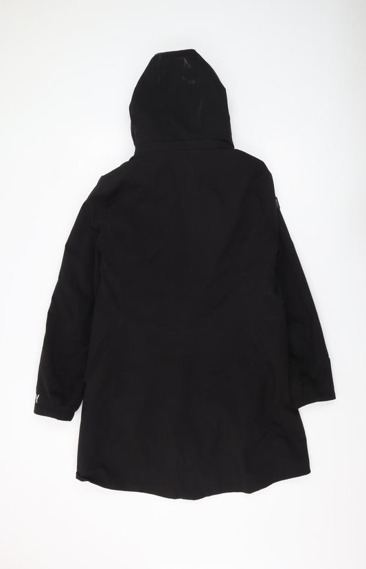 DKNY Women's Black Hooded Puffer Coat Size S