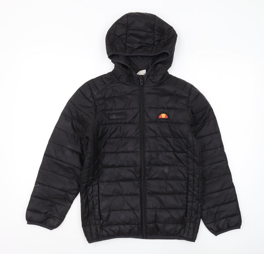 Ellesse Boys Black Puffer Jacket, 10-11 Years, Winter