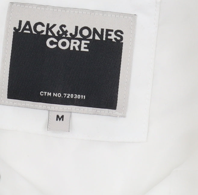 Jack & Jones Men's White M Windbreaker Jacket