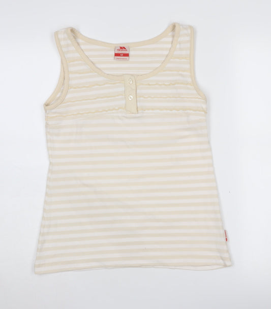 Trespass Women's Beige Striped Tank - Size M, Casual