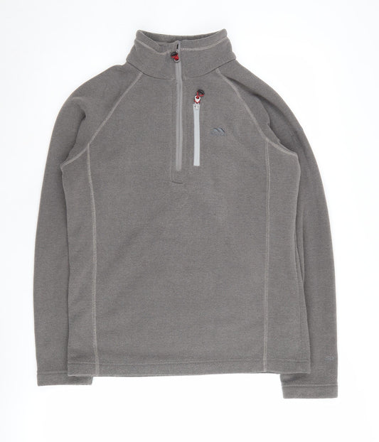 Trespass Grey 1/2 Zip Sweatshirt Unisex S Lightweight