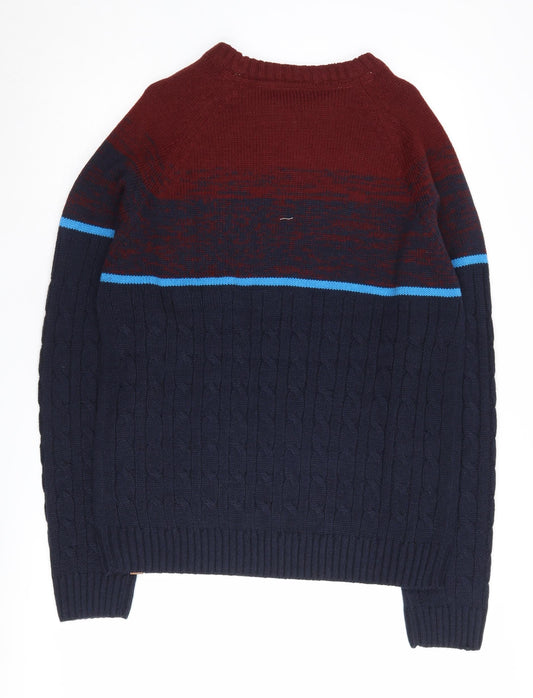 Tokyo Laundry Men's Multicoloured Cable-Knit Jumper L