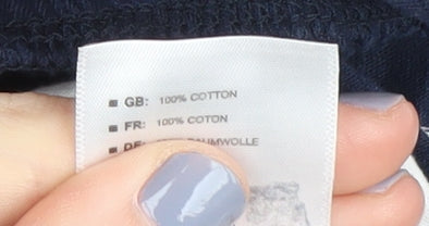 Trespass Women's Blue Striped T-Shirt, Size 16, Lace Accents