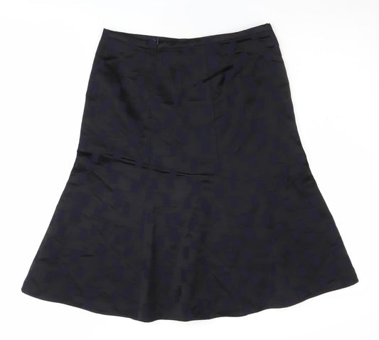 Emporio Armani Women's Black A-Line Midi Skirt Size 10