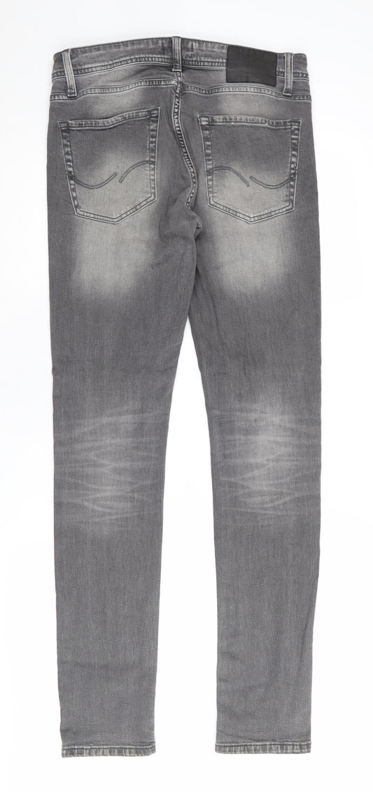 Jack & Jones Men’s Grey Skinny Jeans, Size 30, Slim Fit