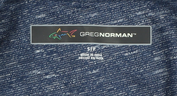 Greg Norman Men's Blue Crew Neck T-Shirt, Size S