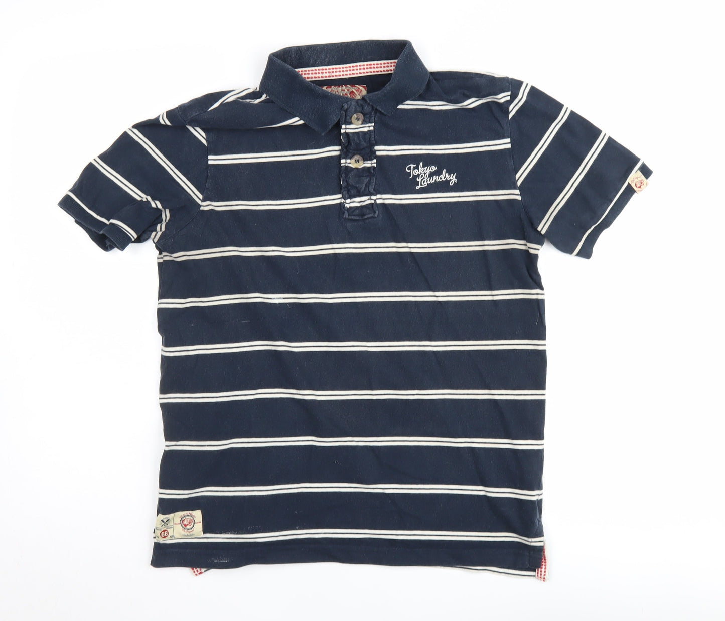 Tokyo Laundry Men’s Blue Striped Polo Shirt M