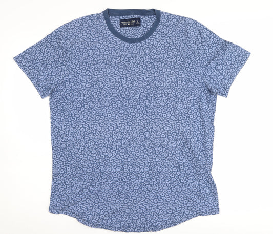 Abercrombie & Fitch Unisex Blue Floral T-Shirt L