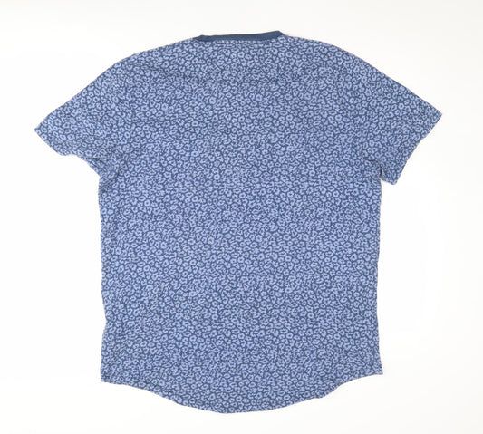 Abercrombie & Fitch Unisex Blue Floral T-Shirt L