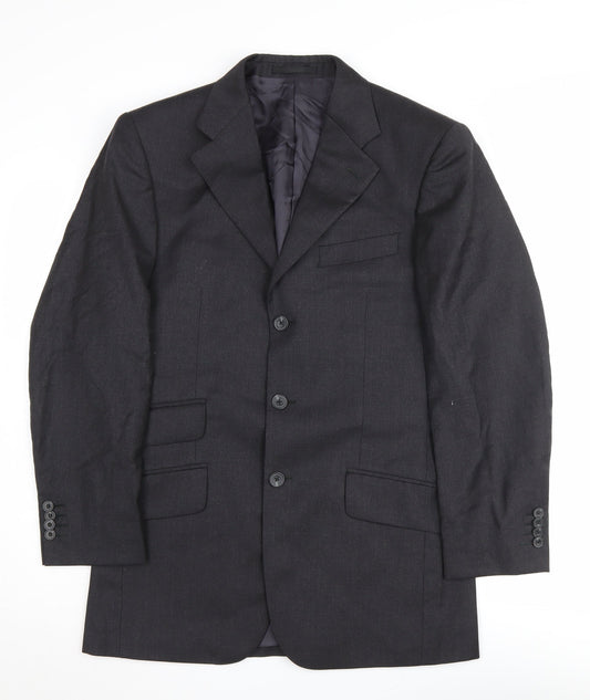 T.M.Lewin Men's Black Wool Blazer, Size 36R