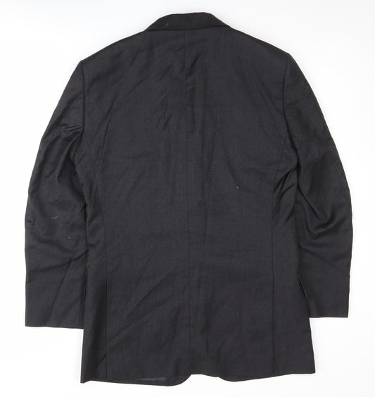 T.M.Lewin Men's Black Wool Blazer, Size 36R