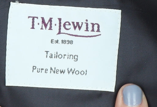 T.M.Lewin Men's Black Wool Blazer, Size 36R