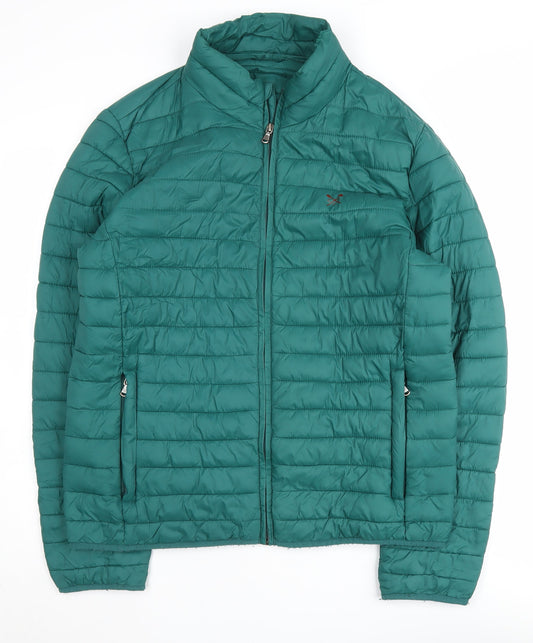 Crew Clothing Men's Green Puffer Jacket Size M