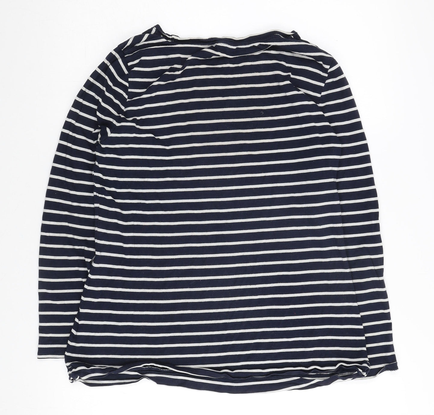 White Stuff Women's Blue Striped T-Shirt, Size 14