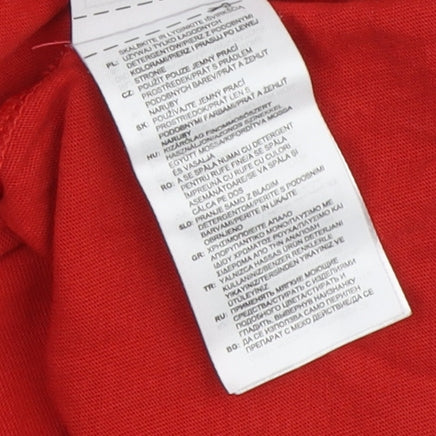 Adidas Boys Red T-Shirt L Short Sleeve Graphic Logo