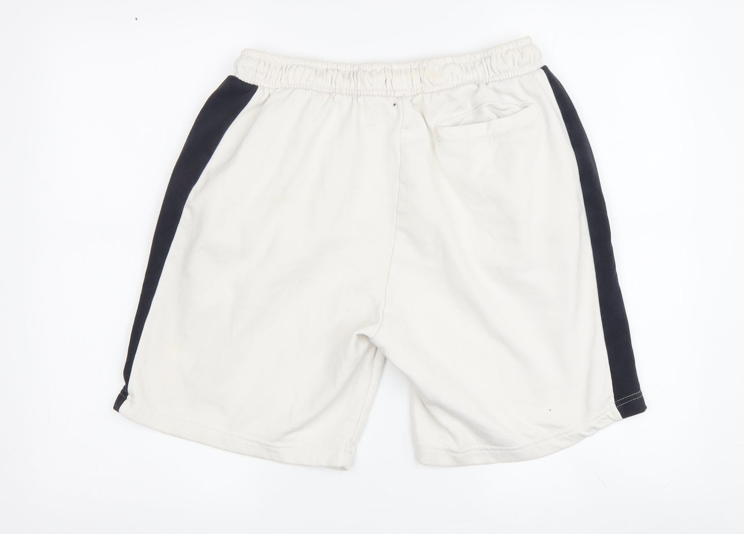 Brave Soul Men's White Sweat Shorts, Medium, Casual Jersey