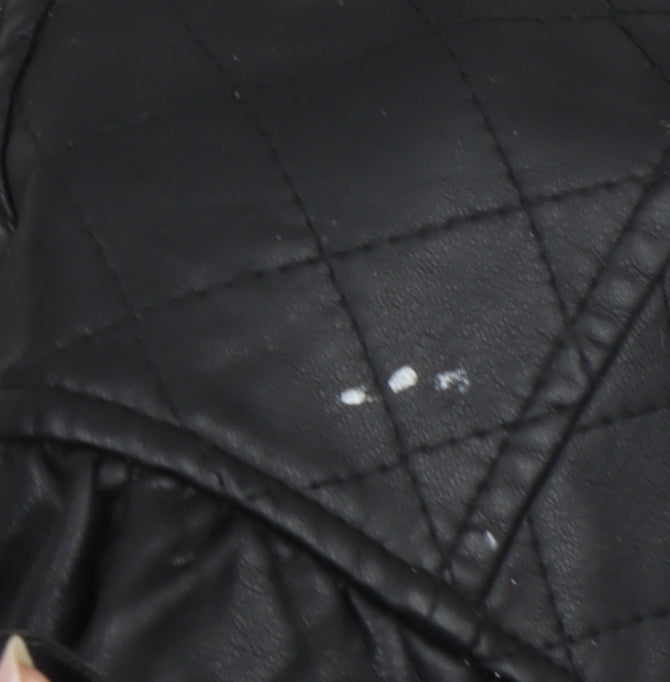 French Connection Women's Black Quilted Jacket Size 10
