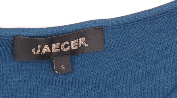 Jaeger Blue Sheath Dress, Women's S, Long Sleeve
