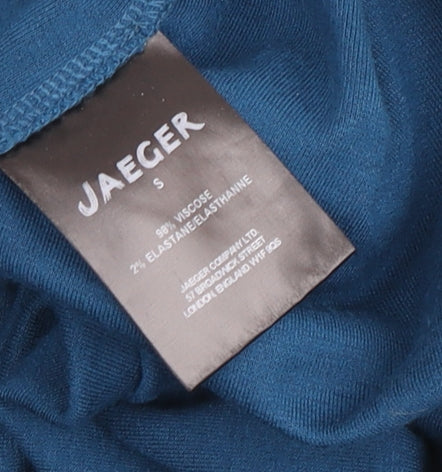 Jaeger Blue Sheath Dress, Women's S, Long Sleeve