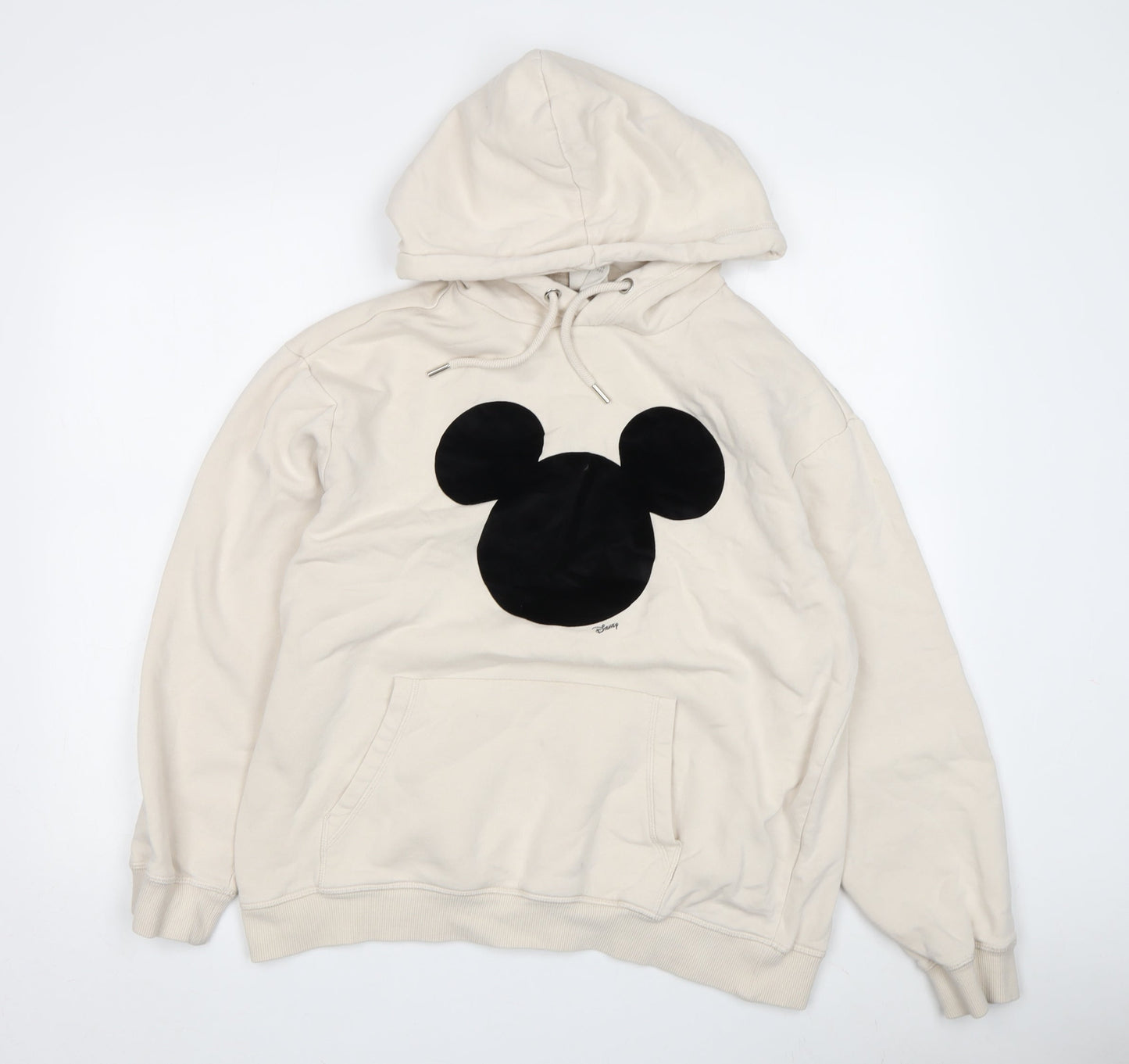 Disney Unisex Beige Pullover Hoodie S - Cartoon Casual