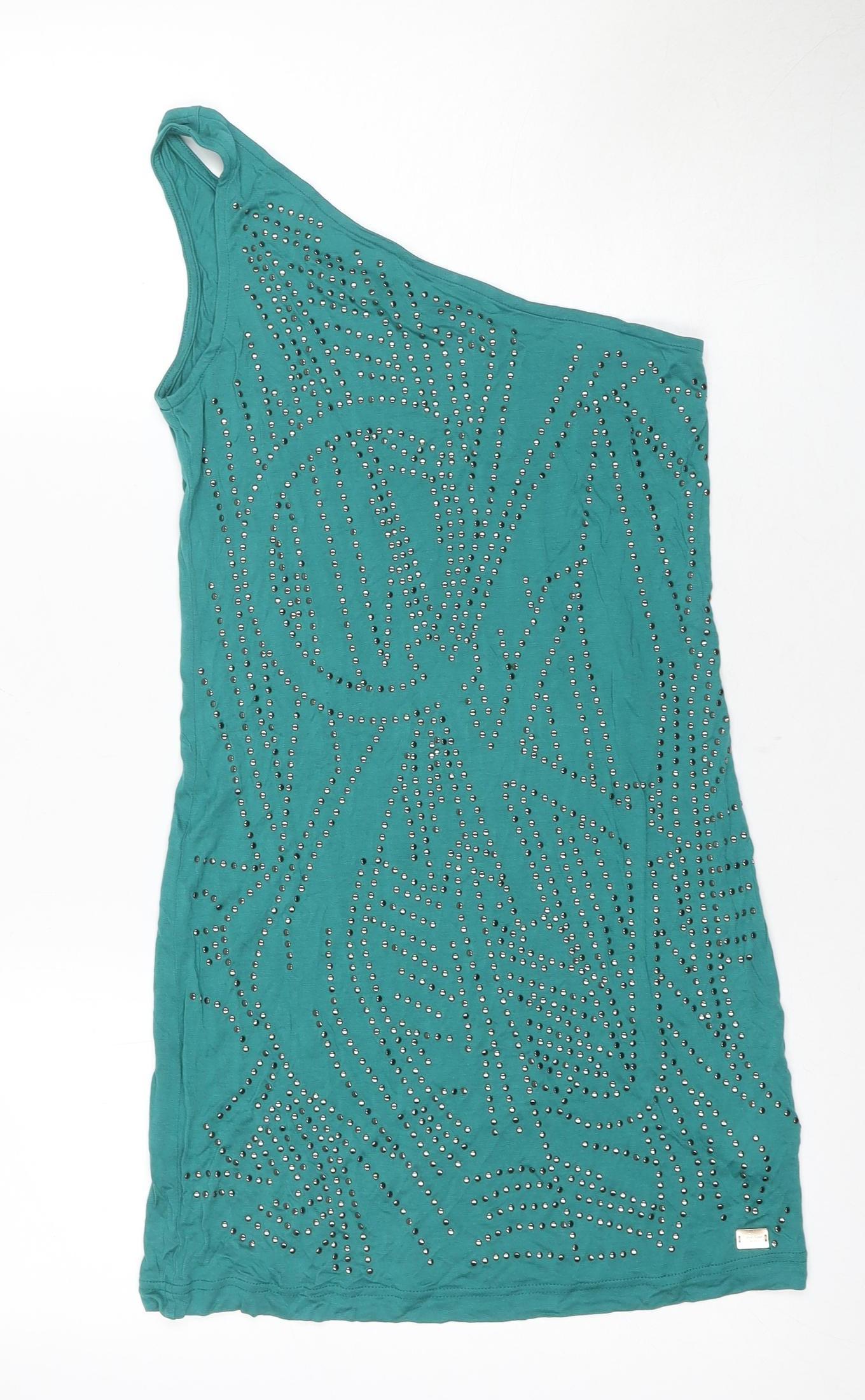 Calvin Klein Women's Green Studded Tank Dress M