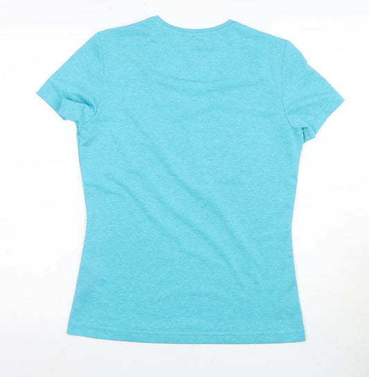 Jack Wolfskin Women's Blue T-Shirt V-Neck Size 10