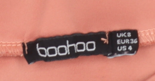 Boohoo Women's Pink Midi A-Line Skirt UK 8