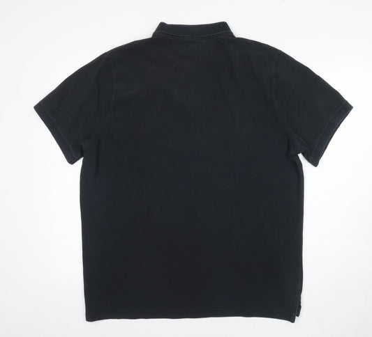 Nike Men's Black XL Cotton Short Sleeve Polo